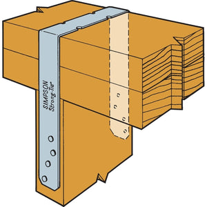 Simpson Strong-Tie SP6Z (5-9/16" x 7-3/4") 20Ga Galvanized U-Shaped Stud Plate Tie - ZMAX Finish - 3