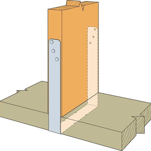 Simpson Strong-Tie SP8Z (7-5/16") 20 Gauge U-Shaped Stud Plate Tie -  ZMAX Finish - 2