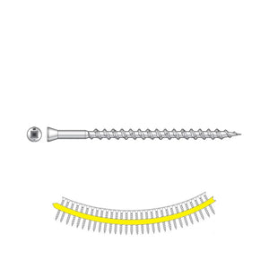 Simpson Strong-Tie SSDTH3S (#7 x 3") Trim-Head SS Decking Screw - Sharp Point, Collated(1000 Pack)