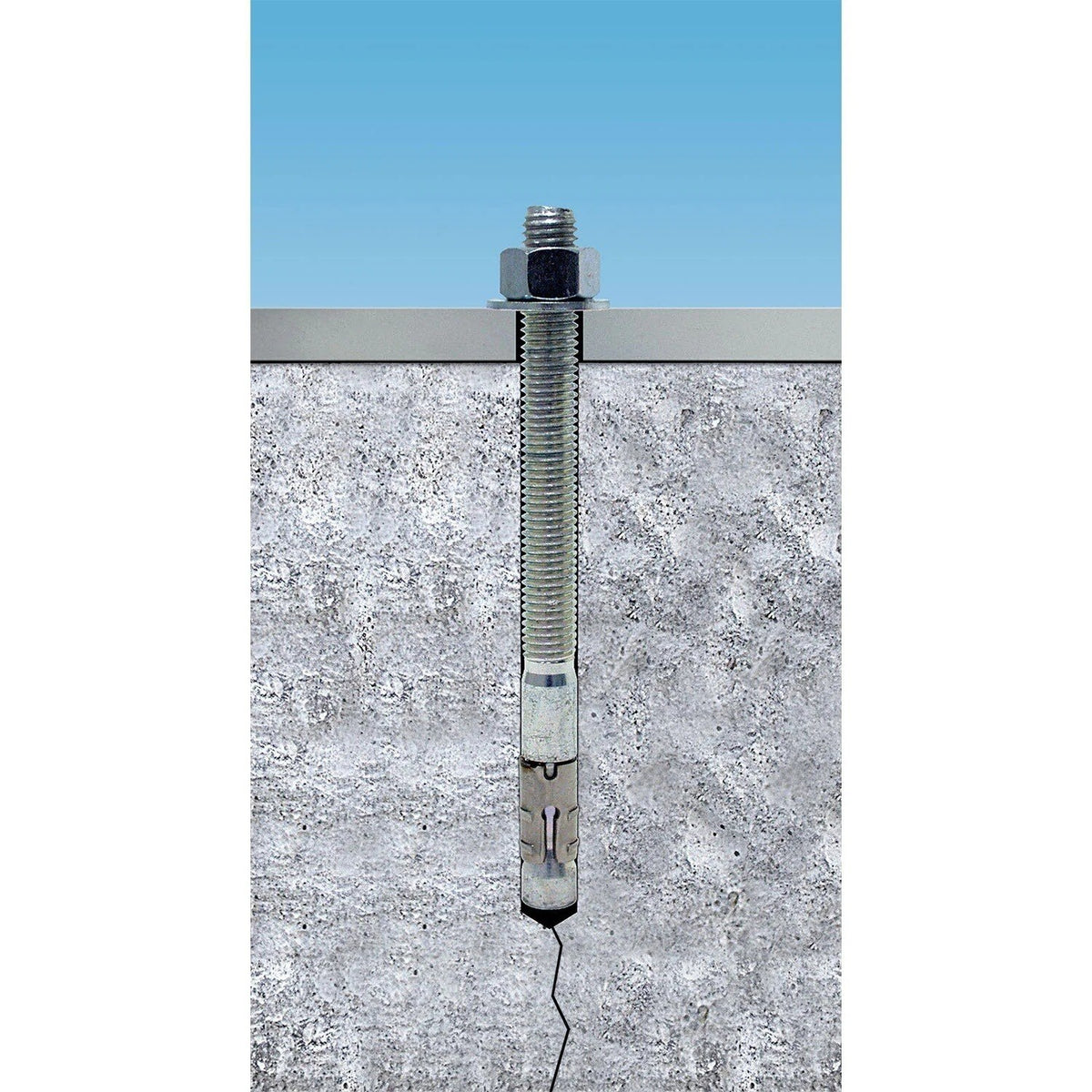 Simpson Strong-Tie STB2-25134 Strong Bolt (1/4" x 1-3/4") Carbon Steel 2 Wedge Anchor - Fully Assembled (100 Pack) - 4