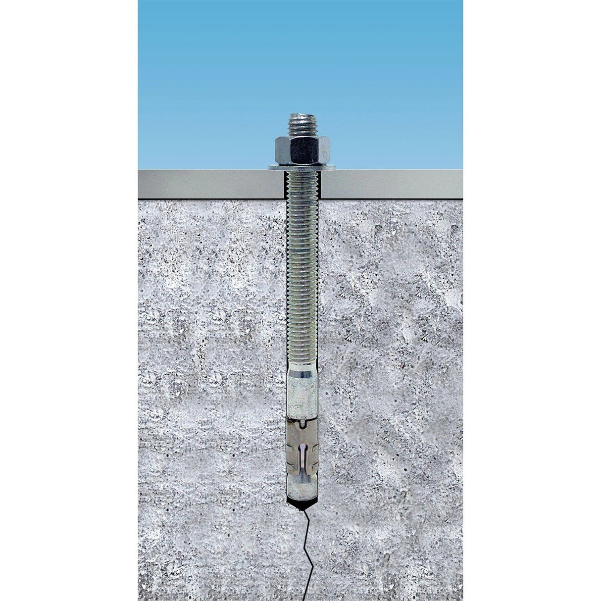 Simpson Strong-Tie STB2-50812 Strong-Bolt (1/2" x 8-1/2") Wedge Anchor - Zinc Plated (25 Pack) - 3