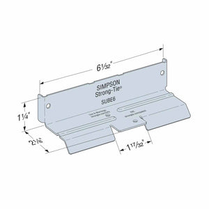 Simpson Strong-Tie SUBE6-R50 (6") Bridging Connector Zinc Galvanized (50 Pack) - 2