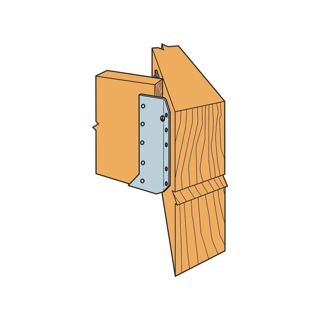 Simpson Strong-Tie SUL1.81/11 (1-3/4" x 11-1/4 to 11-7/8") Galvanized Left-Skewed U-Shaped Hanger - 5