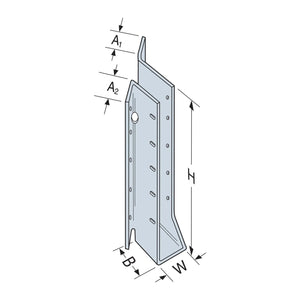 Simpson Strong-Tie SUL26-2 (Double 2" x 6") Galvanized Left-Skewed U-Shaped Hanger - 3
