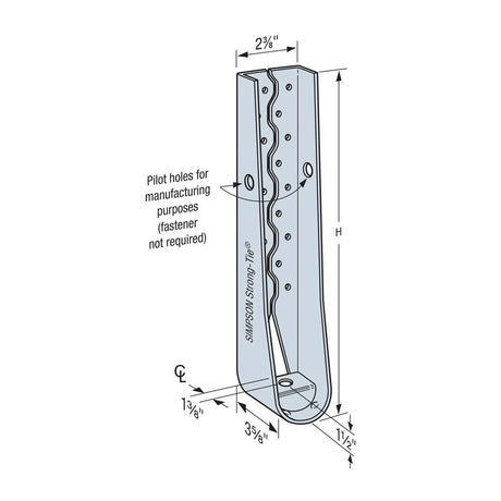 Simpson Strong-Tie S/HDU4 (7-7/8 in.) Light-Gauge Steel Holdown for Cold-Formed Steel Framing - 2