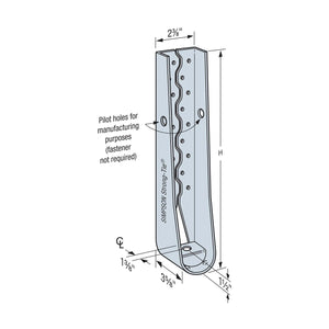 Simpson Strong-Tie S/HDU6 (10-3/8") Light-Gauge Steel Holdown, G90 Galvanized - 4