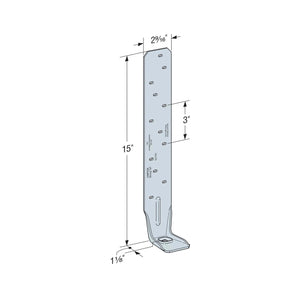 Simpson Strong-Tie S/LTTP2 Galvanized Tension Tie for Cold-Formed Steel Construction - 2