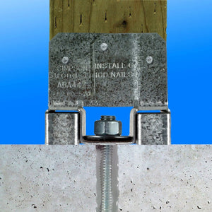 Simpson Strong-Tie ABA44RZ (3-1/8") 16Ga Adjustable Post Base for Rough Cut 4x4 - ZMAX Finish - 4