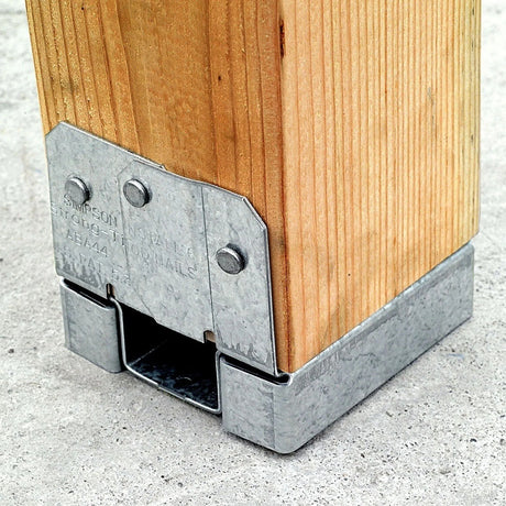 Simpson Strong-Tie ABA44Z (3-3/8") 16Ga Adjustable Post Base for 4x4 Lumber - ZMAX Finish - 5