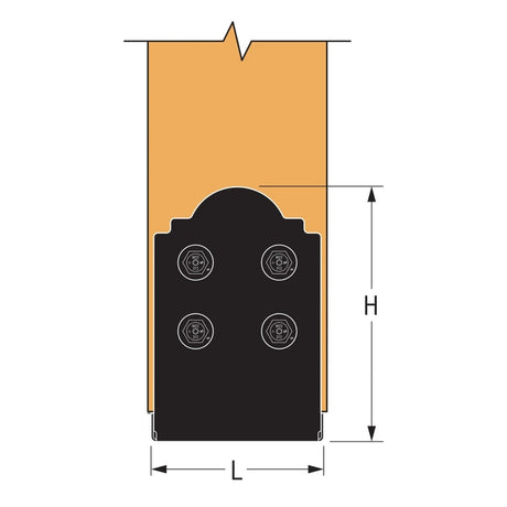 Simpson Strong-Tie APB88 (8" x8") APB Outdoor Accents Adjustable Post Base - Black Powder Coated - 4