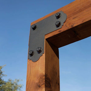 Simpson Strong-Tie APL6 Outdoor Accents Mission Collection ZMAX Black Powder-Coated L Strap for 6x6 - 4