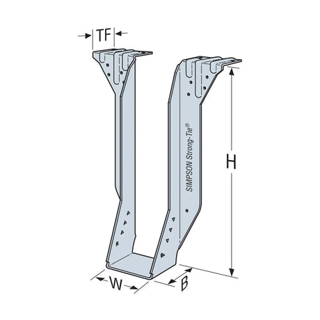 Simpson Strong-Tie BA410 (4x10) 14Ga Galvanized Top Flange Joist Beam Hanger - 2