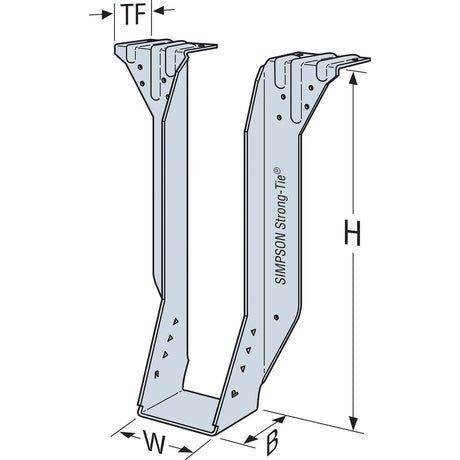 Simpson Strong-Tie BA48 (4x8) 12Ga Galvanized Top Flange Joist Beam Hanger - 2