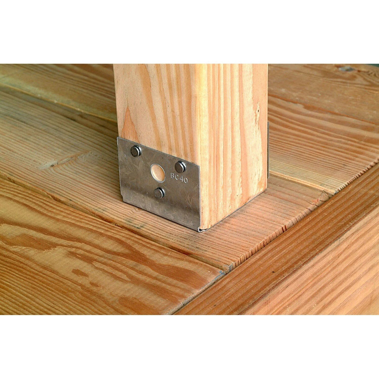 Simpson Strong-Tie BC40R (4x) Rough 18 Gauge Galvanized Post Base - 2