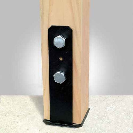 Simpson Strong-Tie CB48PC 4" x 8" Column Base Black Powder-Coated for Wood-to-Concrete Connections - 3