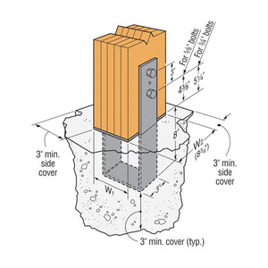 Simpson Strong-Tie CB68 (6" x 8") Column Base - G90 Galvanized - 2