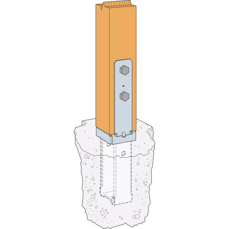 Simpson Strong-Tie CBST44HDG Hot-Dip Galvanized Standoff Column Base for 4x4 - 4