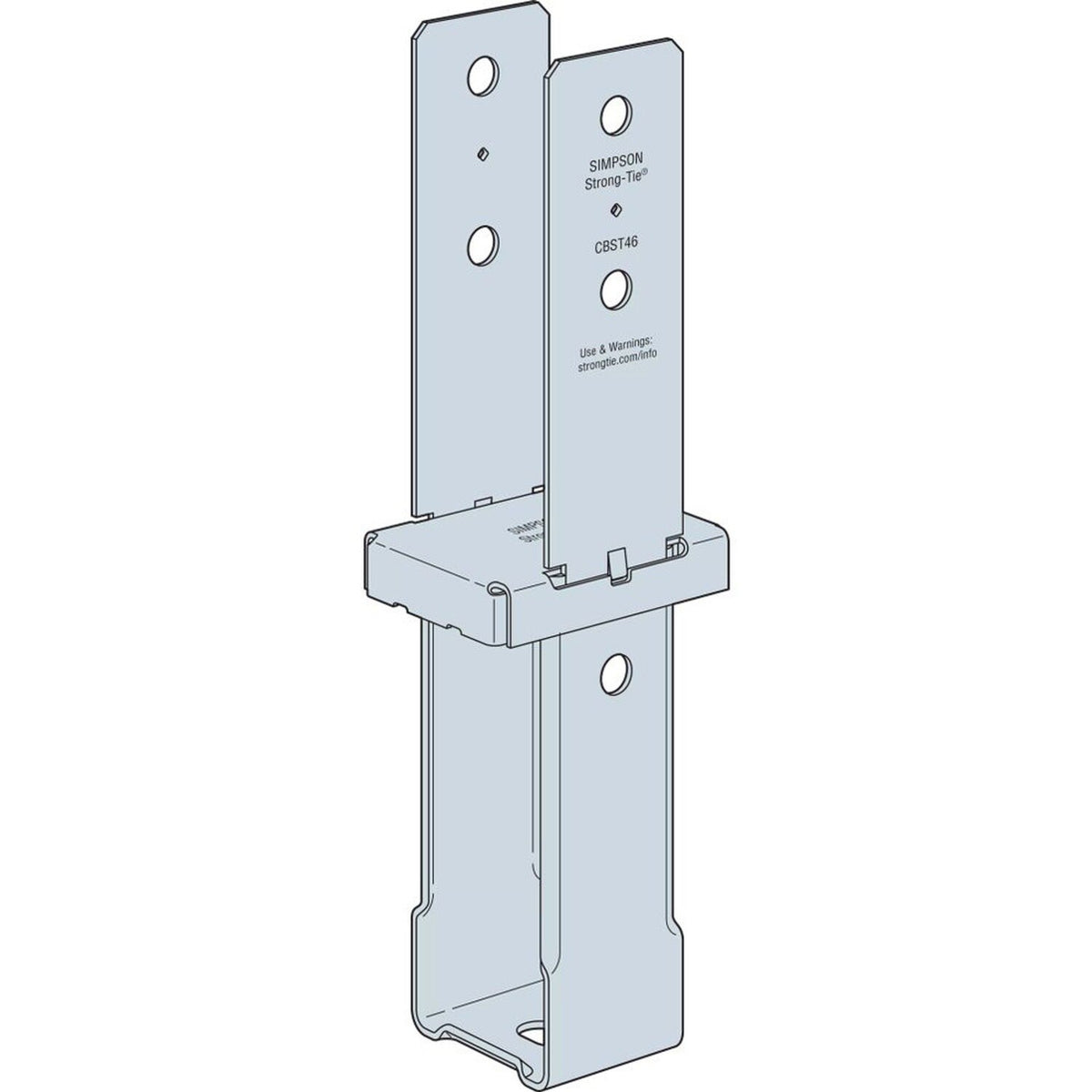 Simpson Strong-Tie CBST46Z ZMAX Standoff Column Base for 4x6