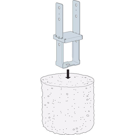 Simpson Strong-Tie CBST66HDG Hot-Dip Galvanized Standoff Column Base for 6x6 - 3
