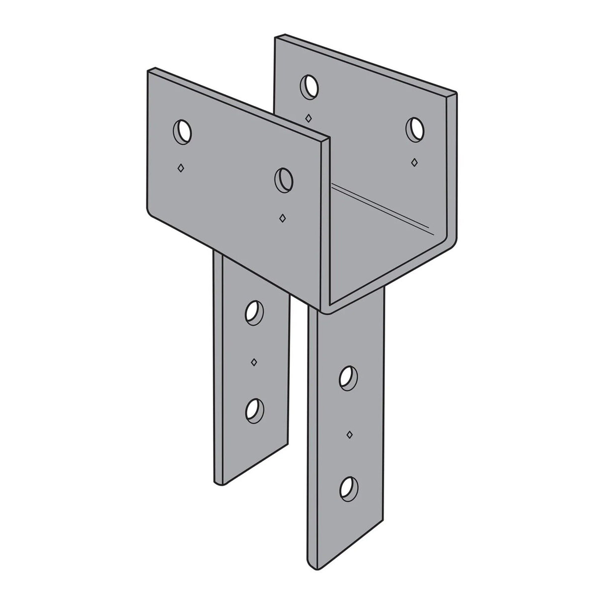 Simpson Strong-Tie CC46HDG Hot-Dip Galvanized Column Cap for 4x Beam, 6x Post - 2