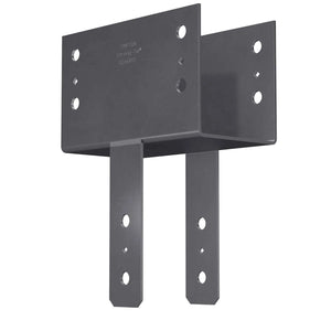 Simpson Strong-Tie CC66ROT Rotated Strap Column Cap for 6x Beam and 6x Post, Gray Paint