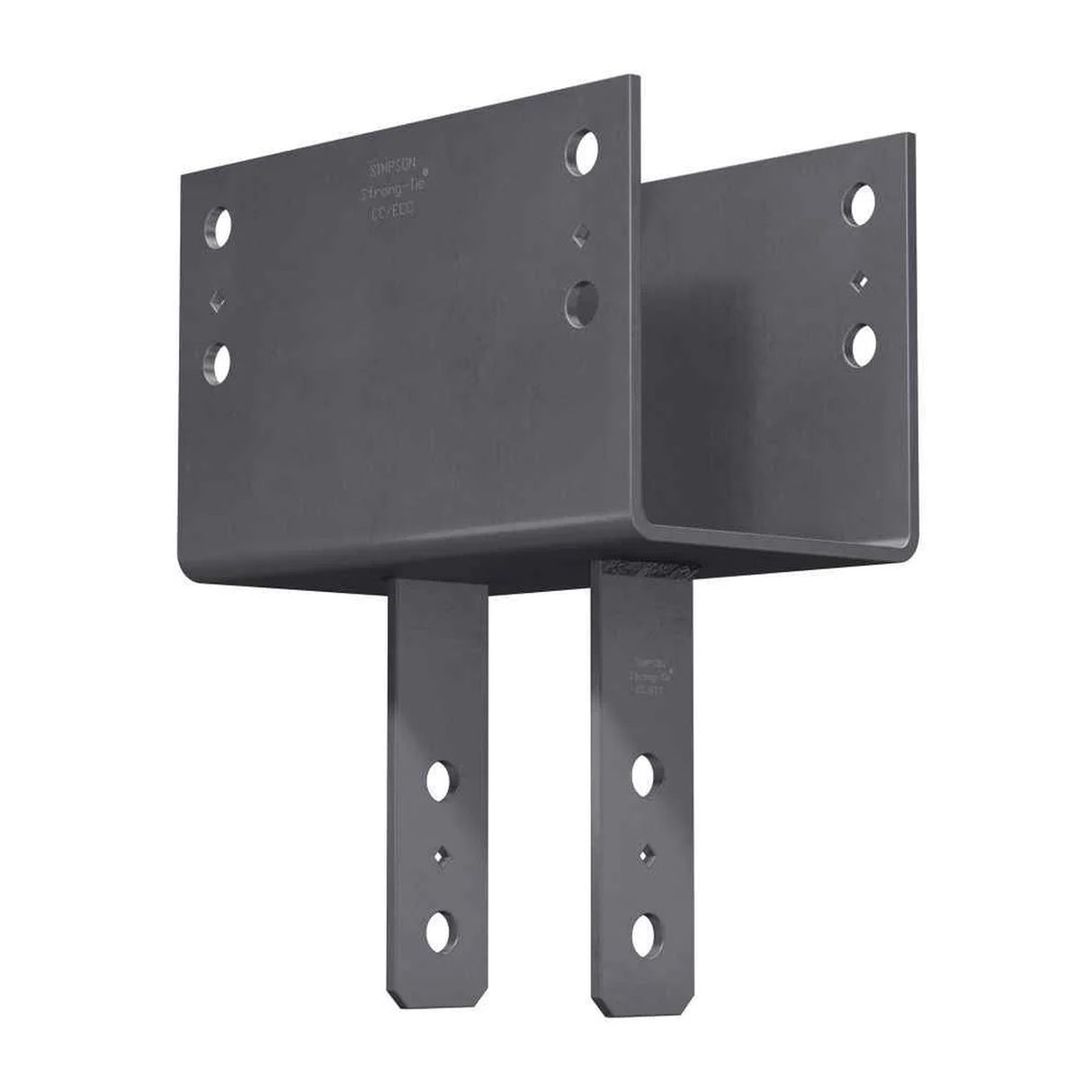 Simpson Strong-Tie CC76 (6-3/4") Heavy-Duty Column Cap for 6-3/4" Beam, 6x Post - Certified Welds, Gray Paint