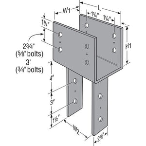 Simpson Strong-Tie CC96 (8-3/4" Beam, 6x Post) Heavy-Duty Column Cap - Structural Wood Connector - 2