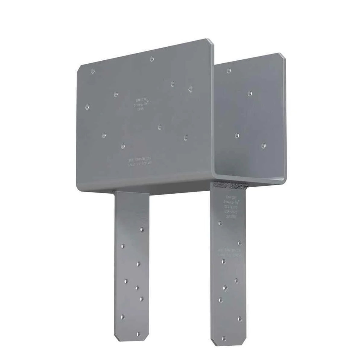 Simpson Strong-Tie CCQ5-8SDS2.5 (5-1/8" Beam, 8x Post) Column Cap with SDS Screws - Heavy-Duty Steel, Gray Paint