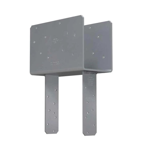 Simpson Strong-Tie CCQ5-8SDS2.5 (5-1/8" Beam, 8x Post) Column Cap with SDS Screws - Heavy-Duty Steel, Gray Paint
