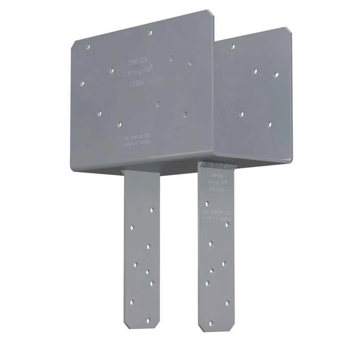 Simpson Strong-Tie CCQ7.1-8SDS2.5 Column Cap with SDS Screws for 7x Beam and 7-1/2x Post, Gray Paint