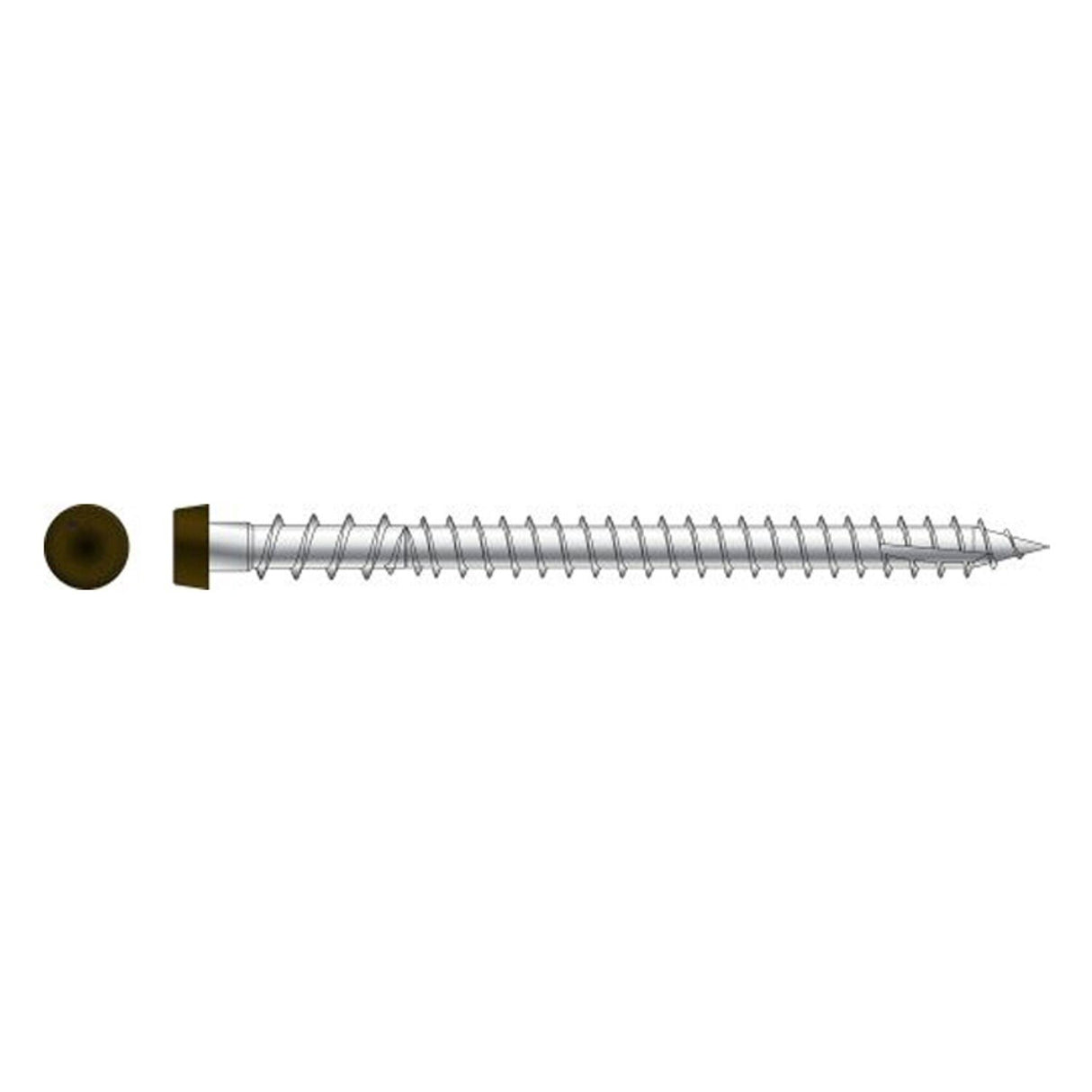 Simpson Strong-Tie DCU234C316BR01 Deck-Drive (#10 x 2-3/4") T20 DCU SS Composite Screw - Brown 01 (70 Pack)