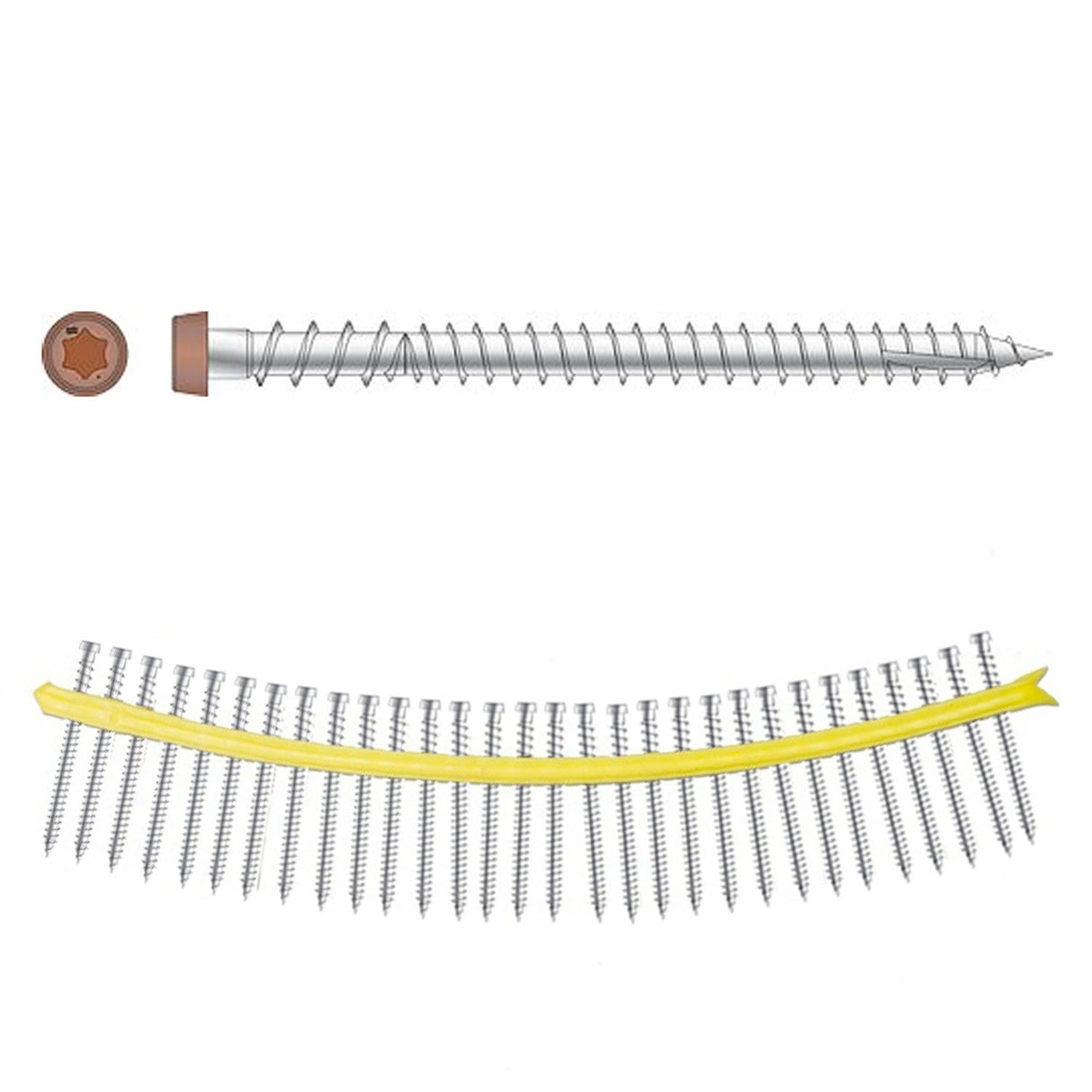 Simpson Strong-Tie DCU234S316TN03 Deck-Drive (#10 x 2-3/4") DCU SS Composite Screw, Type 316 - Tan 03 (1000 Pack)