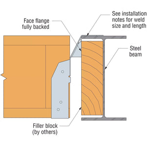 Simpson Strong-Tie DGHT3.62/18 (3-1/2" x 18") Top-Flange Fire Wall Hanger for Engineered Wood - 4