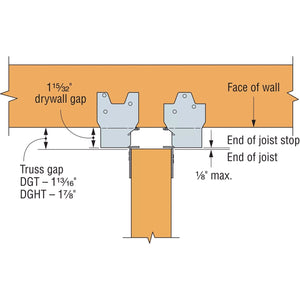 Simpson Strong-Tie DGHT3.62/18 (3-1/2" x 18") Top-Flange Fire Wall Hanger for Engineered Wood - 6