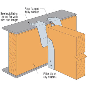 Simpson Strong-Tie DGHT5.37/11.88 (5-1/4" x 11-7/8") Top-Flange Fire Wall Hanger for Engineered Wood - 5