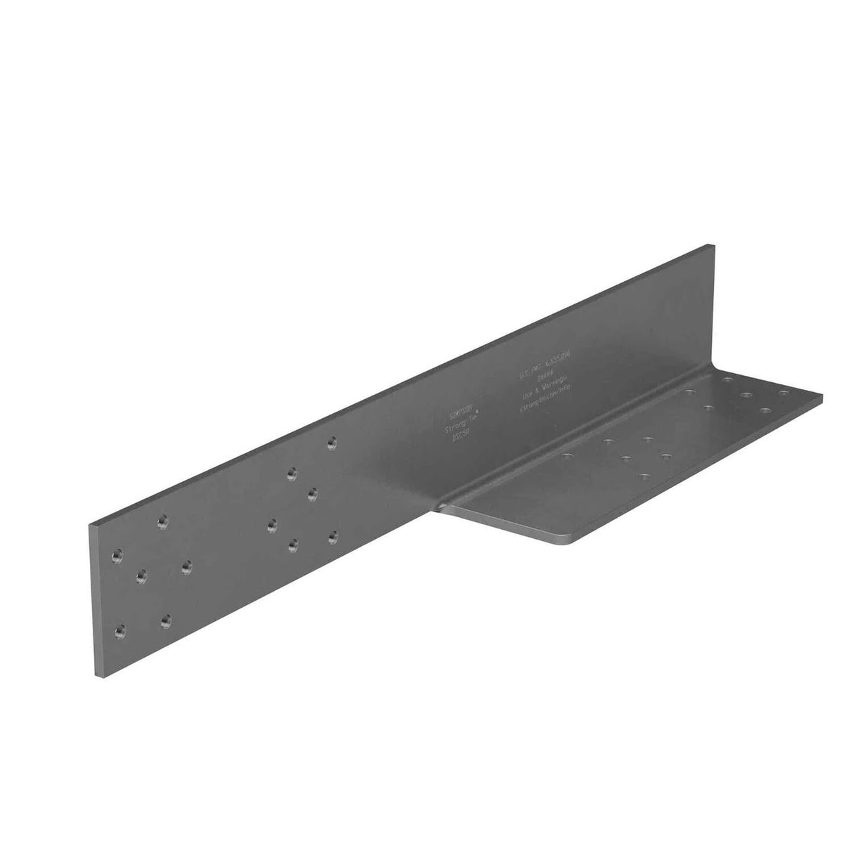 Simpson Strong-Tie DSC5R-SDS3 (21") Right-Skewed Drag-Strut Connector with SDS Screws - Gray Paint