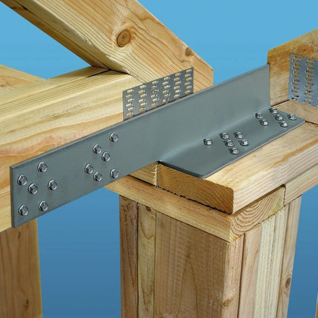 Simpson Strong-Tie DSC5R-SDS3 (21") Right-Skewed Drag-Strut Connector with SDS Screws - Gray Paint - 2