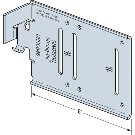 Simpson Strong-Tie DSSCB46-KT25 (4" x 6") Bypass Framing Drift Strut Connector Kit with Screws for Cold-Formed Steel Construction (25 Pack) - 2