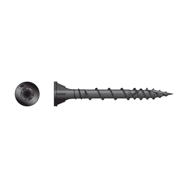 Simpson Strong-Tie DSVBK158R480 Deck-Drive (#8 x 1-5/8" T25) DSV Wood Screw Flat Head, Quik Guard, Black (480 Pack)