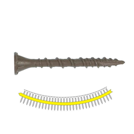 Simpson Strong-Tie DSVT114S Deck-Drive (#8 x 1-1/4") T25 DSV Quik Guard Wood Screw, Flat Head, Tan (2000 Pack)