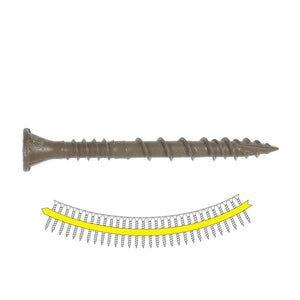 Simpson Strong-Tie DSVT2S Deck-Drive (#10 x 2") T25 DSV Quik Guard Wood Screw, Flat Head, Tan (1500 Pack)