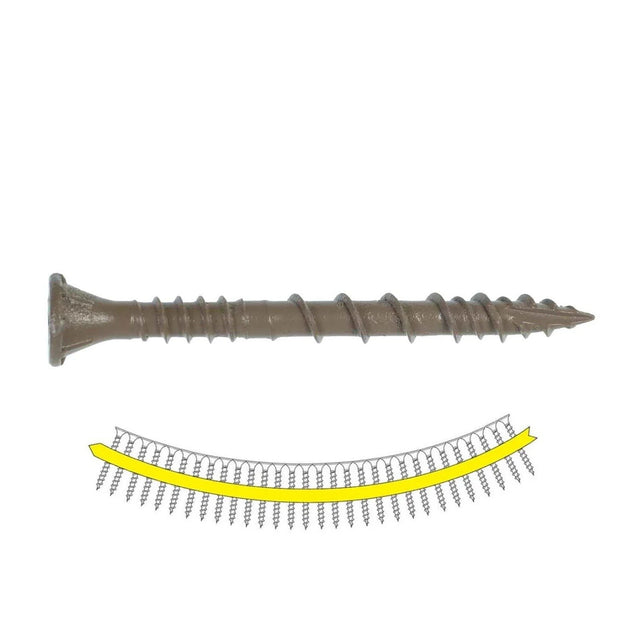 Simpson Strong-Tie DSVT2S Deck-Drive (#10 x 2") T25 DSV Quik Guard Wood Screw, Flat Head, Tan (1500 Pack)