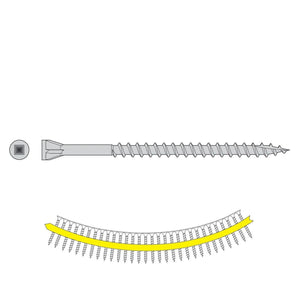 Simpson Strong-Tie DTHQ212S (#8 x 2-1/2") Quik Guard Trim-Head Collated Screw  - Type-17 Point  (1500 Pack)