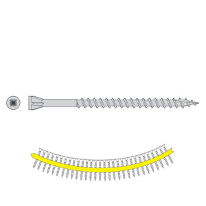 Simpson Strong-Tie DTHQ3S (#8 x 3") Quik Guard Trim-Head Collated Screw  - Type-17 Point (1000 Pack)