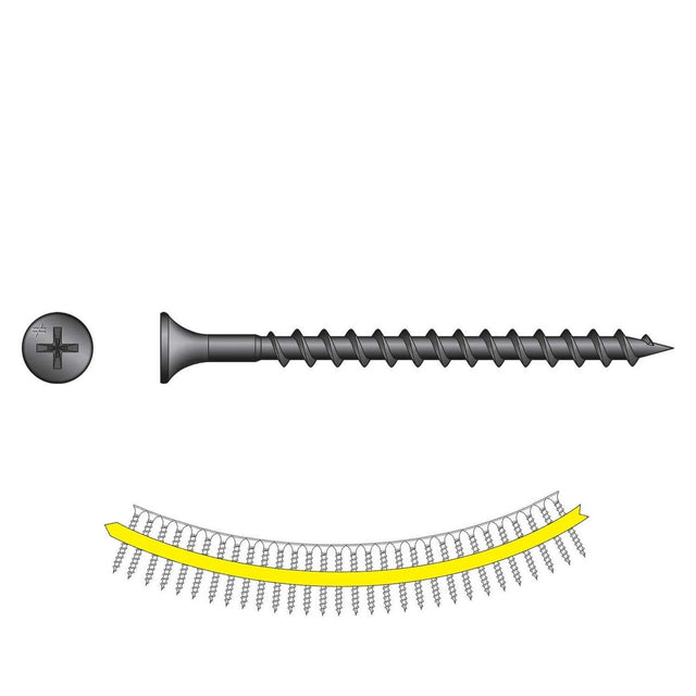 Simpson DWC2PS Quik Drive Collated Drywall Screw (#6 x 2 in.) Gray Phosphate Coarse Thread (2000 Pack)