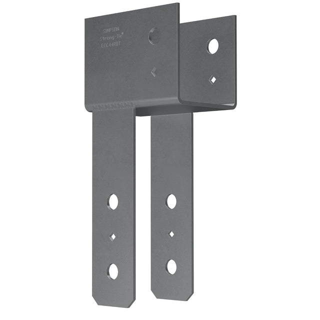 Simpson Strong-Tie ECC44ROT End Column Cap 90 Degree Rotated Straps Gray Paint for 4x Beam and 4x Post