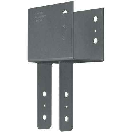 Simpson Strong-Tie ECC64 (6x Beam, 4x Post) End Column Cap - Heavy-Duty Steel, Gray Paint