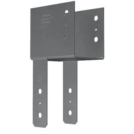 Simpson Strong-Tie ECC76 End Column Cap Gray Paint for 7x Beam to 6x Post Wood Construction