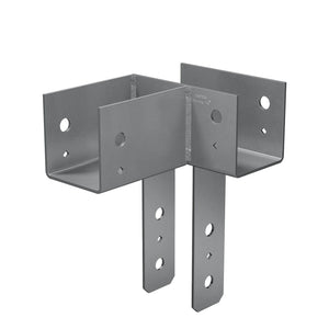 Simpson Strong-Tie ECCLL444TC Tall Corner End Column Cap Left Direction Gray Paint - For 4x Beams and 4x Posts