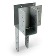 Simpson Strong-Tie ECCLLQ444HDG L-Shape End Column Cap for 4x Beams and 4x Post with SDS Screws, Skewed Left - Hot-Dip Galvanized